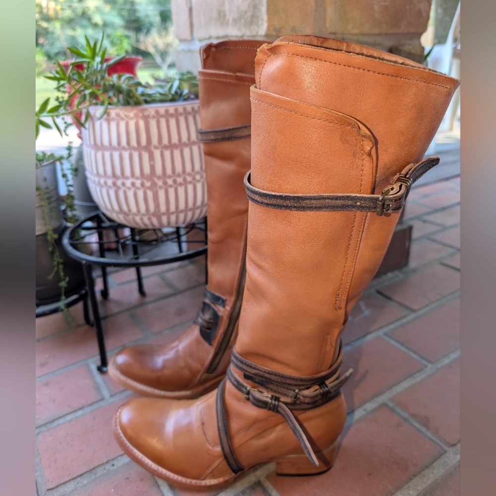 Freebird by Steven 'GIA' Mid Calf Boots TAN/CAMEL size 7 - Picture 5 of 11